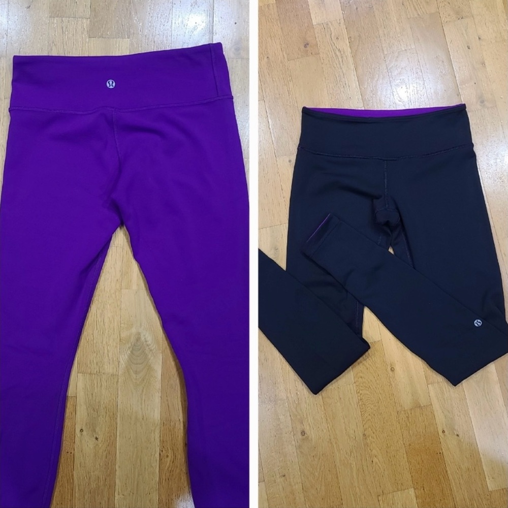 Lululemon 2 in 1 Reversible Full Lenghth Leggings Size 6